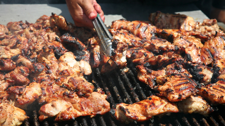 Lots of BBQ on the grill