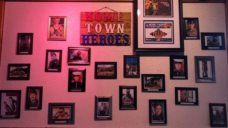 Texas Roadhouse hometown heroes wall