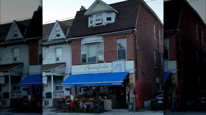 The storefront of the Batifole restaurant in Toronto