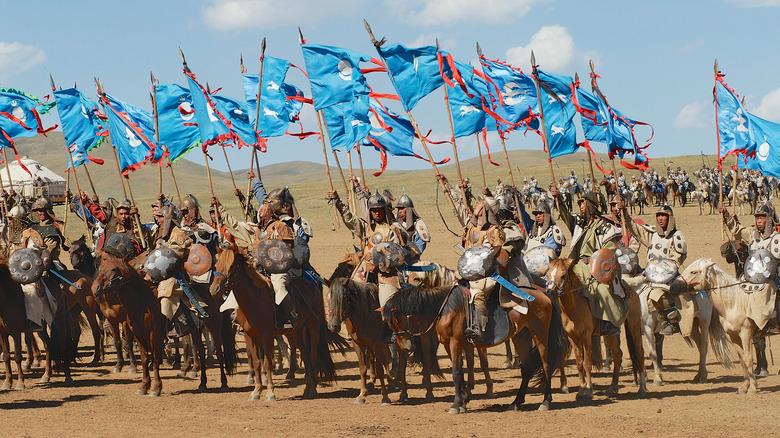 mongolian horse warrior reenactors