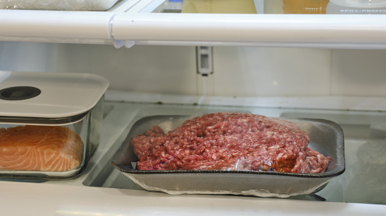 beef in the fridge