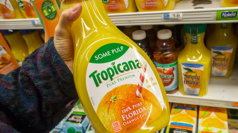 Tropicana orange juice bottle 