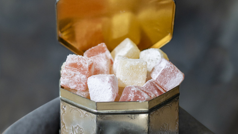 Various types of Turkish delight