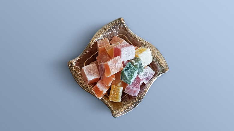 Turkish delight in bowl
