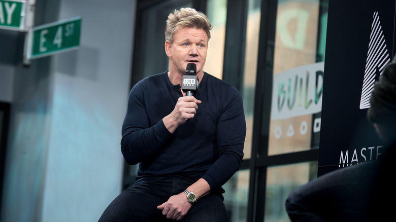 Gordon Ramsay with microphone