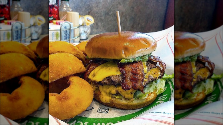 Farmer Boys cheeseburger with bacon