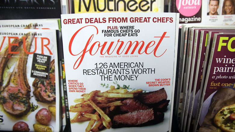 Gourmet Magazine on rack