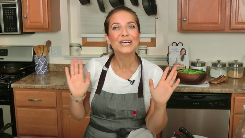 Laura Vitale on Laura in the Kitchen set