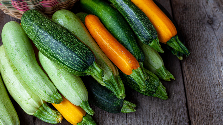 green and orange calabacitas