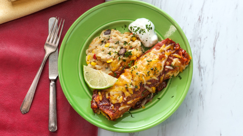 chimichangas on a plate