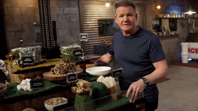 Gordon Ramsay with food on "Next Level Chef" 