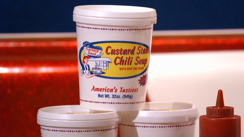 Container of Custard Stand Chili Soup