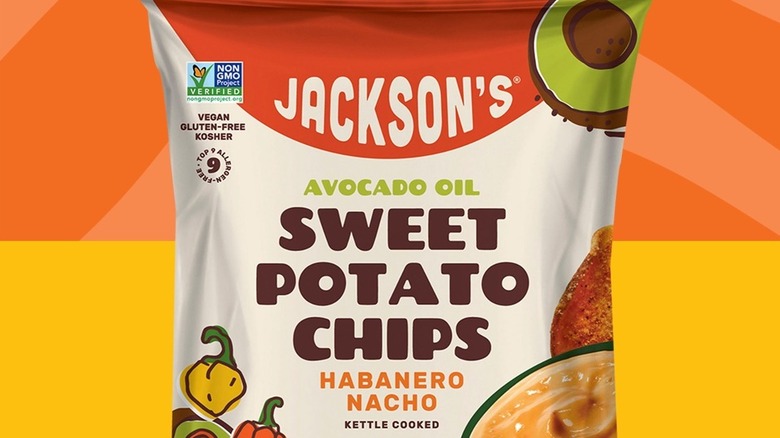 A bag of Jackson's habanero nacho chips