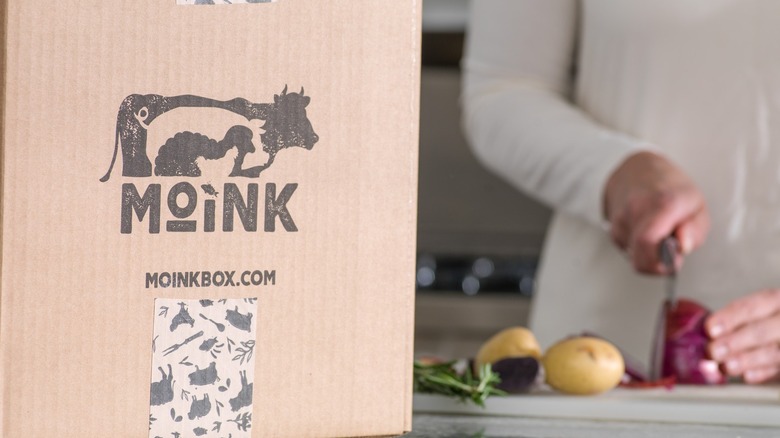 Moink box on kitchen counter