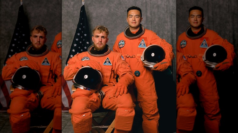 Jake Paul and Geoffrey Woo astronaut gear