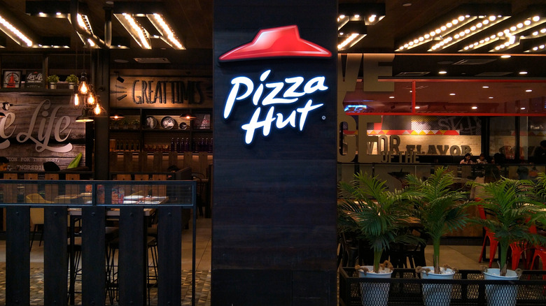 pizza hut modern restaurant interior 