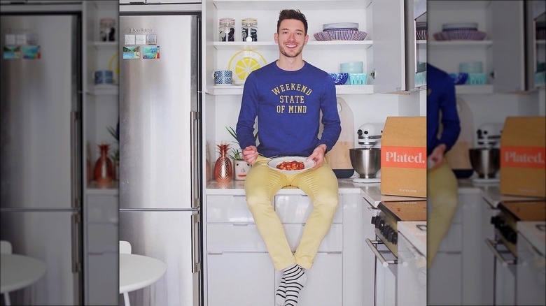 Man enjoying Plated subscription box