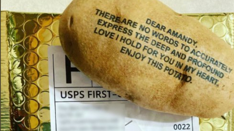 Potato Parcel love message