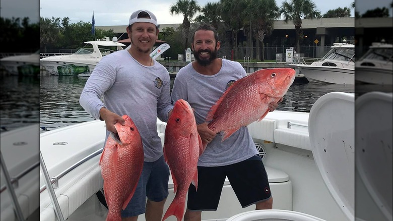 James Arcaro and Steve Markley holding fish