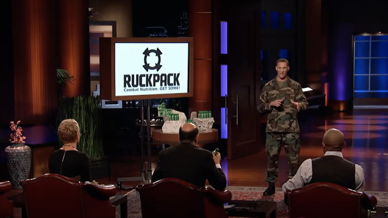 Ruckpack CEO presenting on Shark Tank