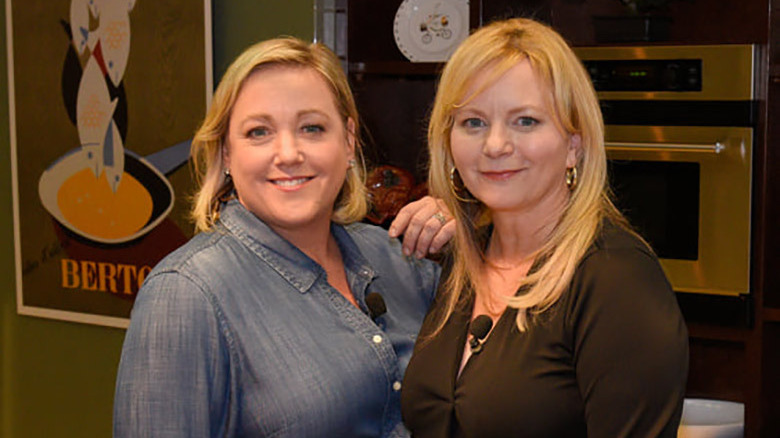 Bridget Lancaster and Julia Collin Davison in kitchen