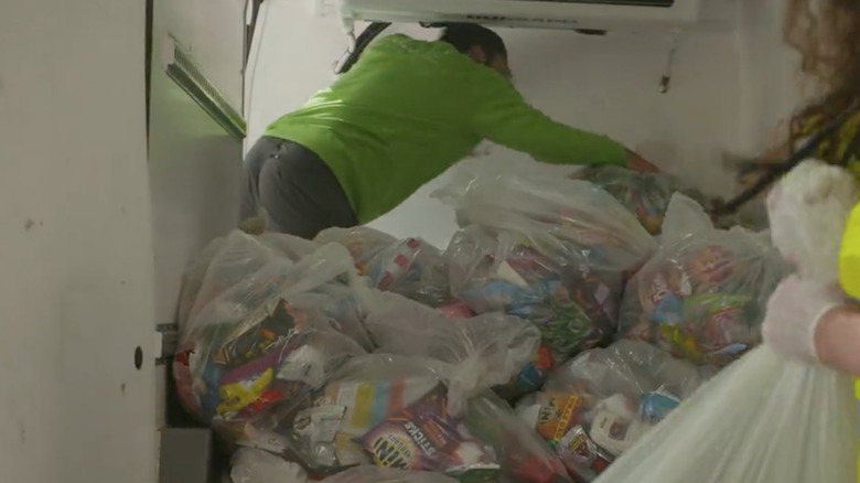 Van full of food contributions