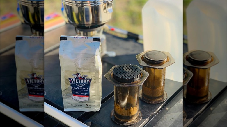 Victory Coffees Leatherneck and french presses