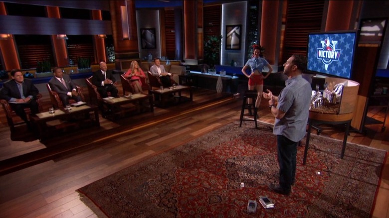 Cade Courtley pitching on Shark Tank