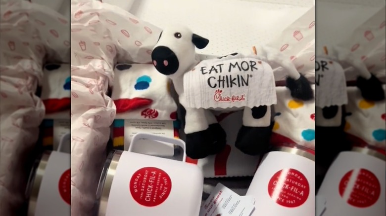 Box of Chick-fil-A merch