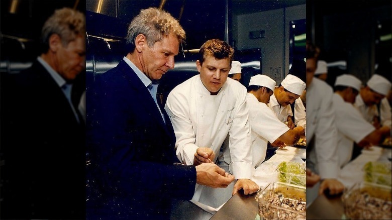 Chef Ben with his dad in the kitchen