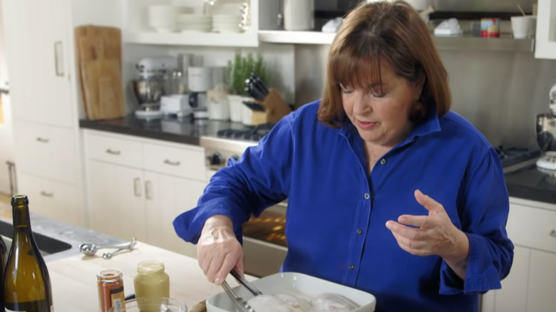 Ina Garten cooking in kitchen