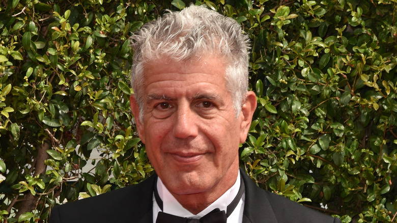 Anthony Bourdain in a tuxedo