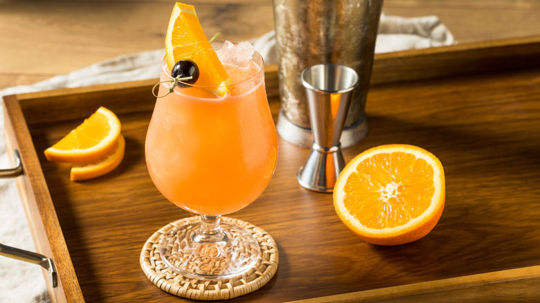 Hurricane with orange slices