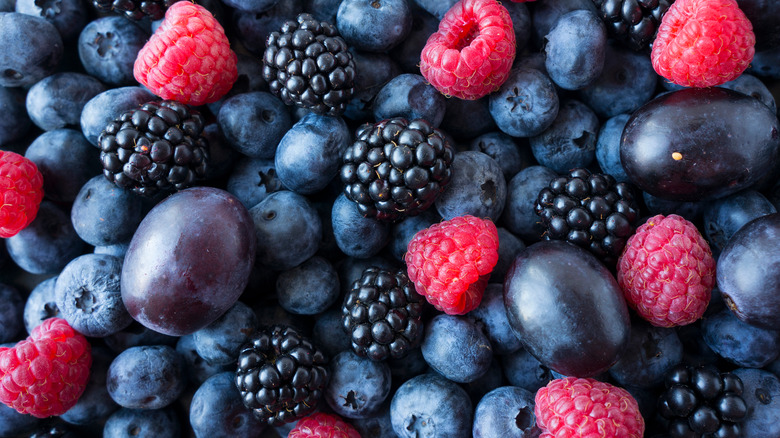 Various types of berries