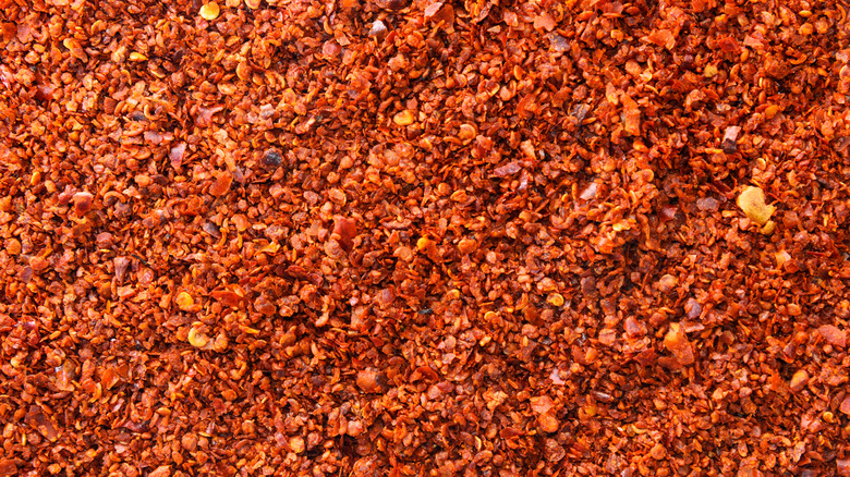 Closeup of Aleppo pepper flakes