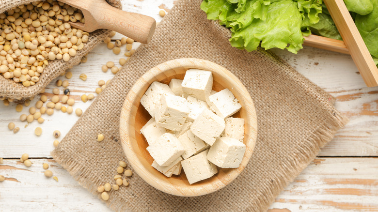 bean curd in bowl