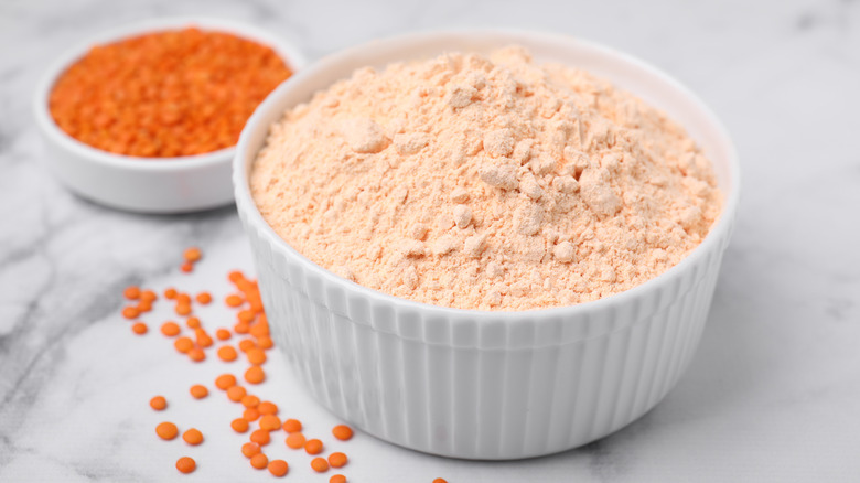 red lentil bean flour