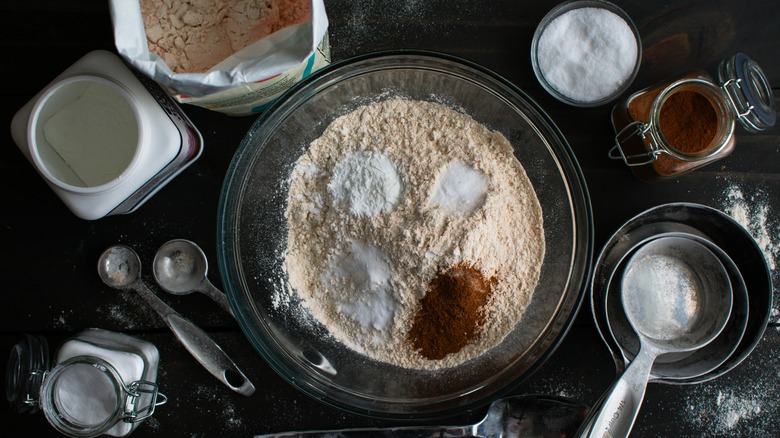 baking ingredients in bowl