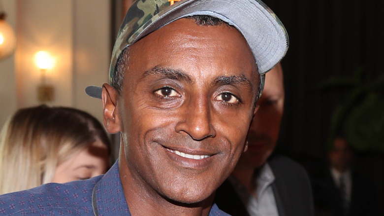 Chef Marcus Samuelsson in baseball hat