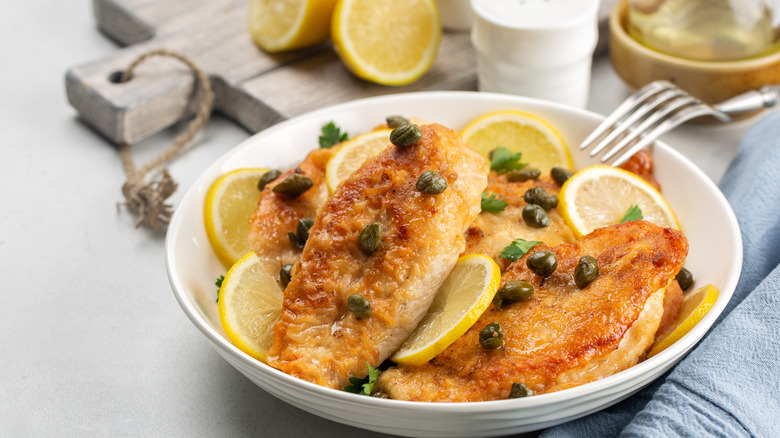 chicken piccata on a plate