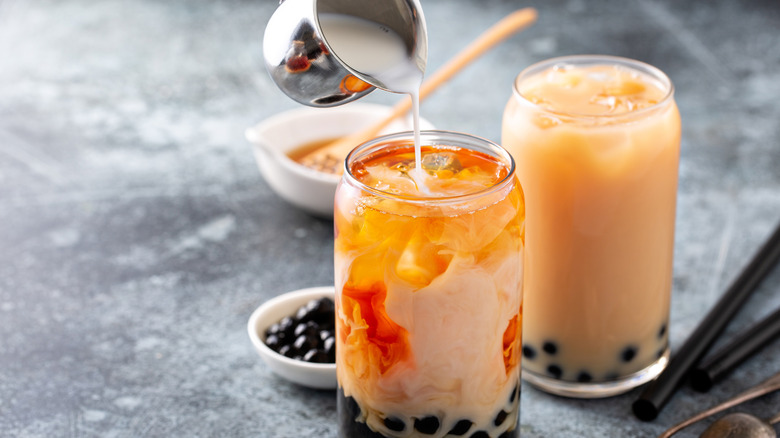 milk tea with boba