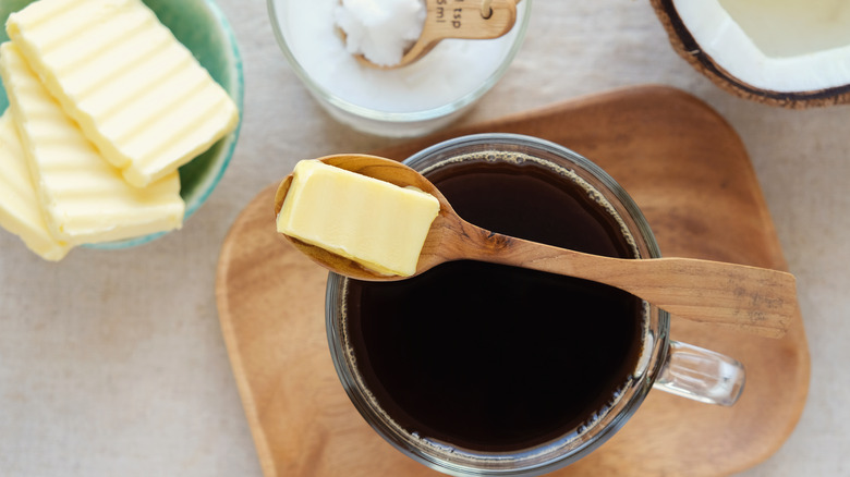 grass fed butter and coffee