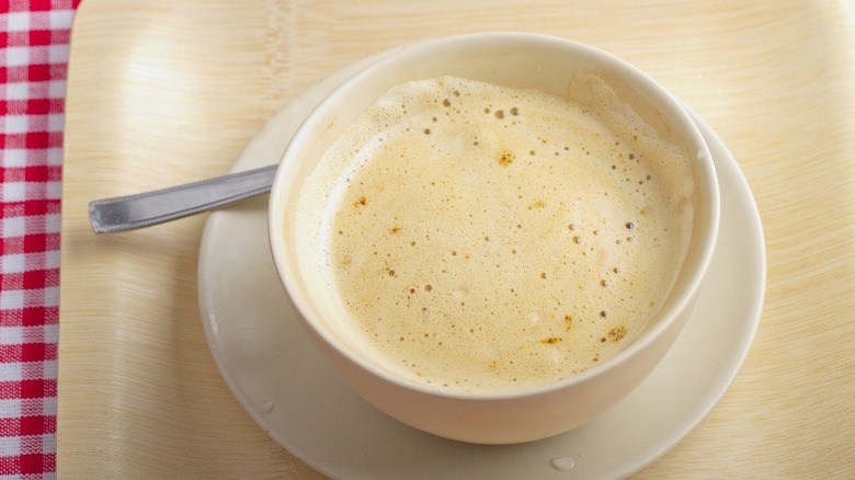 Ginseng coffee white cup