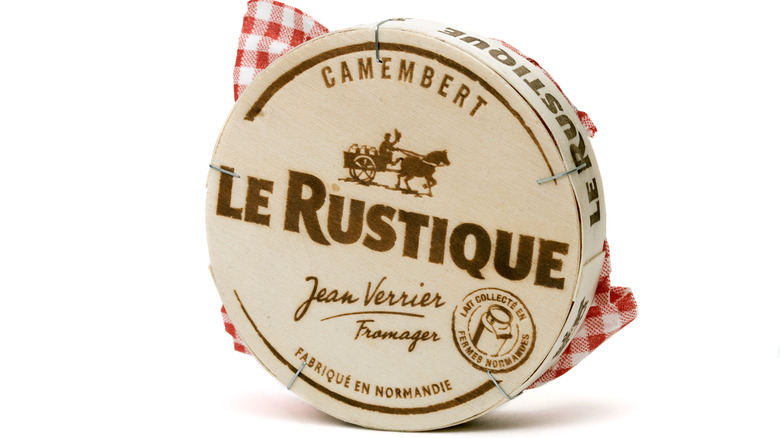 Wheel of Camember cheese made in Normandy