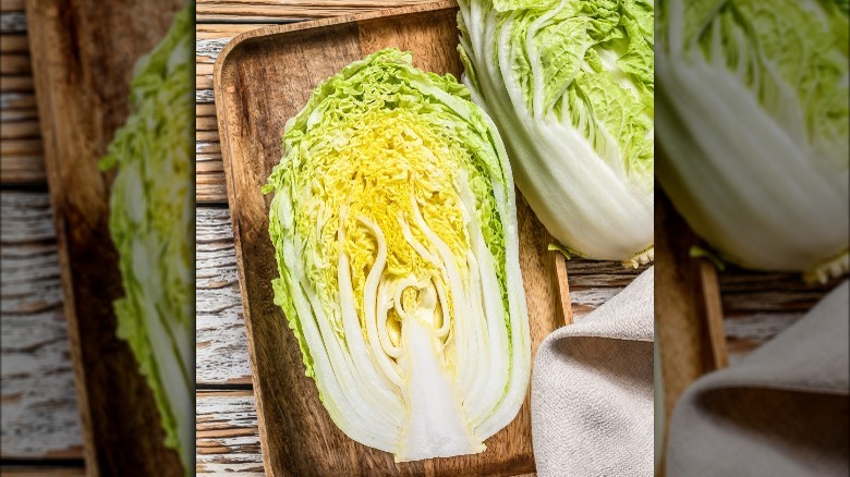 Chinese cabbage, halved