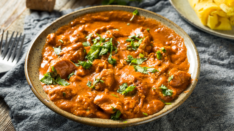 cilantro on chicken tikka masala