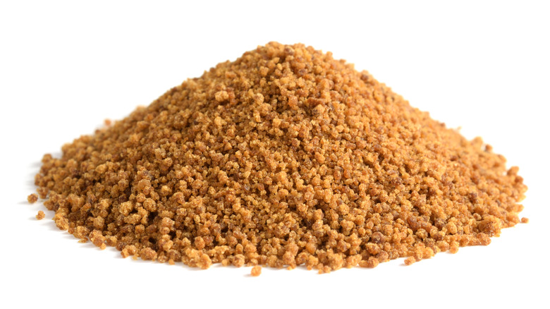 Pile of coconut palm sugar 