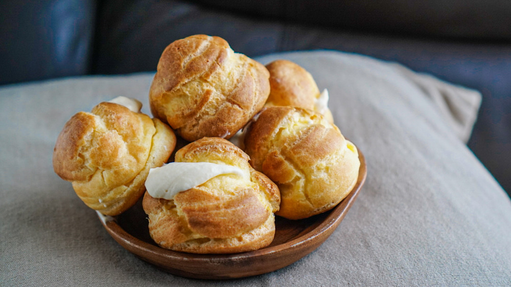 cream-filled choux buns