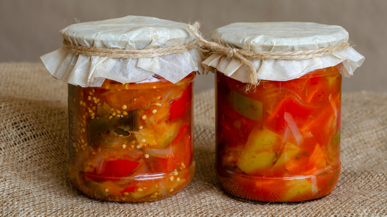 Decorated canning jars