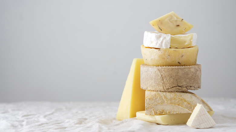 Various cheese wheels 